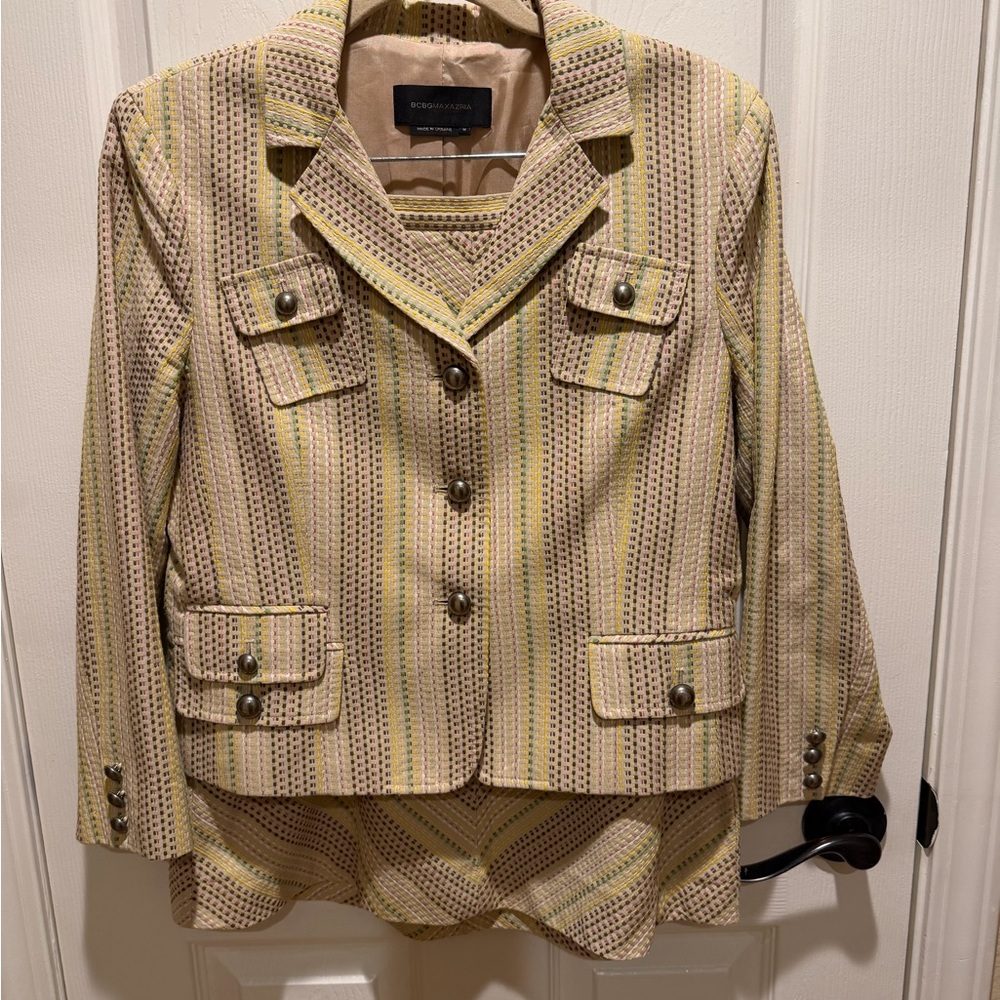 Vintage BCBG Max Azria Multicolored Suit - Jacket M - Skirt is a 6
